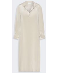 Max Mara - Vestido Tipo Polo De Crepé De China De Seda - Lyst