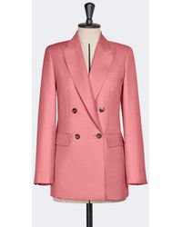 Max Mara - Blazer Con Cierre Cruzado De Doble Botón De Lana, Mohair Y Seda - Lyst
