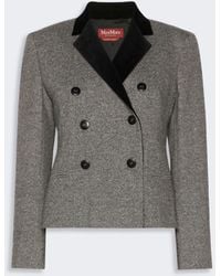 Max Mara - Chaqueta De Mezcla De Lana Y Seda Con Cierre Cruzado De Doble Botón - Lyst