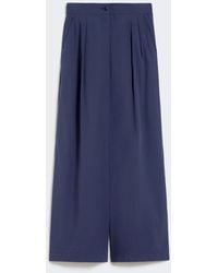 Max Mara - Wide-Leg Cotton Poplin Trousers - Lyst