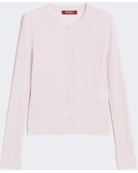Max Mara - Cardigan Mit Rundhalsausschnitt Aus Wolle Und Seide - Lyst