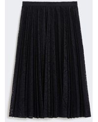 Max Mara - Plissé-Pleated Lace Skirt - Lyst