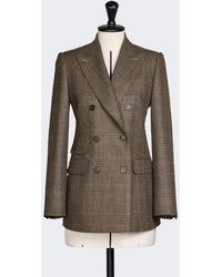 Max Mara - Blazer Con Cierre Cruzado De Doble Botón De Batavia De Lana Mouliné - Lyst