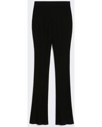 Max Mara - Viscose Crêpe Yarn Rib-Knit Trousers - Lyst