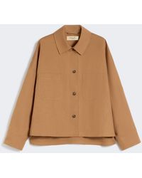 Max Mara - Linen And Cotton Basketweave Oversize Jacket - Lyst