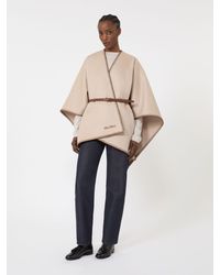 Max Mara - Wool Cape With Belt - Lyst