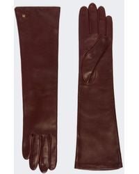 Max Mara - Lange Handschuhe Aus Nappaleder - Lyst