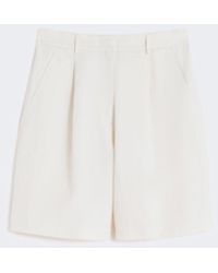 Max Mara - Cotton And Linen Canvas Bermuda Shorts - Lyst