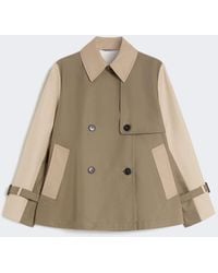Weekend by Maxmara - Gabardine Cropped Trench Coat - Lyst