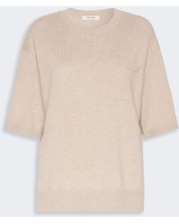 Max Mara - Pullover Aus Wollgewebe Mit Brusttasche - Lyst