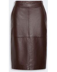Max Mara - Hammered Leather Pencil Skirt - Lyst