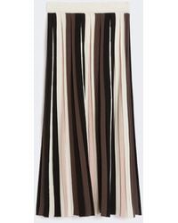 Max Mara - Plissé-Pleated Viscose Skirt - Lyst