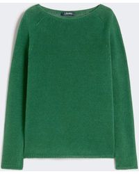 Max Mara - Basic-Pullover Aus Leinengewebe - Lyst