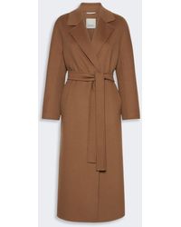 Max Mara - Long Wool Drap Wrap Coat - Lyst