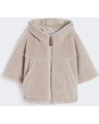 Max Mara - Alpaca And Wool Teddy Fabric Boxy Cape - Lyst