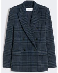 Max Mara - Double-Breasted Jacquard Jersey Blazer - Lyst