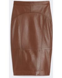 Max Mara - Nappa Leather Pencil Skirt - Lyst