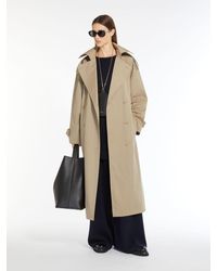 Max Mara - Oversize Trench Coat In Water-resistant Cotton And Wool - Lyst