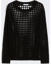 Max Mara - Cotton Mesh Jumper - Lyst