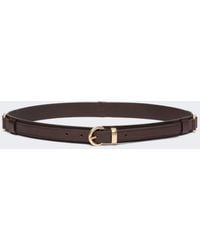 Max Mara - Leather Belt With Rectangular Rings - Lyst
