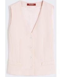 Max Mara - Chaleco De Crepé De Lana - Lyst