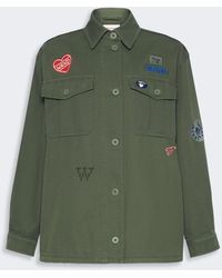 Max Mara - Embroidered Cotton Canvas Jacket - Lyst