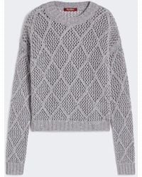 Max Mara - Kastiger Pullover Aus Wolle Und Kaschmir Mit Pailletten - Lyst
