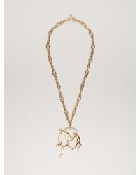 Max Mara - Metal Necklace With Pendant - Lyst