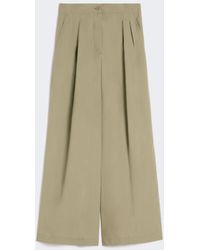 Max Mara - Wide-Leg Cotton Poplin Trousers - Lyst