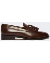 Max Mara - Mokassins Aus Leder Mit Quasten - Lyst