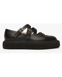 Max Mara - Leather Ballet Flats With Straps - Lyst