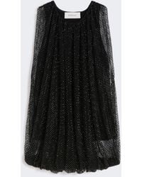 Max Mara - Mesh Top With Crystals - Lyst