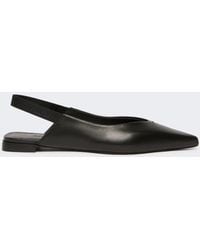Max Mara - Nappa Leather Flat Slingbacks - Lyst