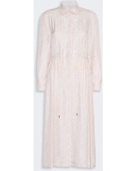 Max Mara - Long Printed Silk Shirt Dress - Lyst