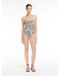 Max Mara - One-piece C-cup Swimsuit In Patterned Nylon - Lyst