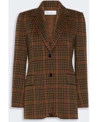 Max Mara - Single-Breasted Glen Plaid Jersey Blazer - Lyst