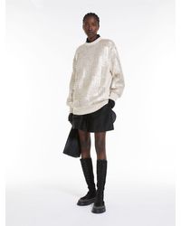 Max Mara - Wool And Sequin Mini Dress - Lyst
