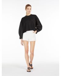 Max Mara - Cotton Poplin And Jersey Boxy T-shirt - Lyst