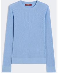 Max Mara - Pullover Aus Wolle Und Seide Mit Pailletten - Lyst
