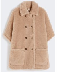 Max Mara - Alpaca And Cashmere Teddy Fabric Cape - Lyst