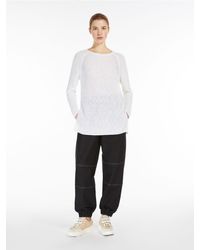 Max Mara - Cotton And Linen Yarn Sweater - Lyst