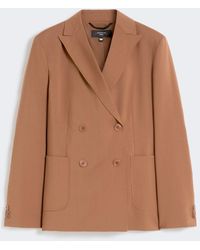 Max Mara - Double-Breasted Stretch Wool Blazer - Lyst
