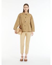Max Mara - Cotton And Linen Basketweave Jacket - Lyst