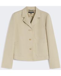 Max Mara - Linen And Cotton Canvas Single-Breasted Jacket - Lyst