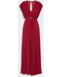 Max Mara - Long Sable Georgette Dress - Lyst