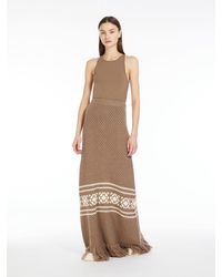 Max Mara - Wool And Cashmere Skirt With Fringes - Lyst