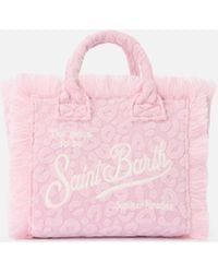 MC2 Saint Barth - Terry Effect Vanity Mini Bag With Raised Leopard Pattern - Lyst