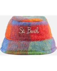 MC2 Saint Barth - Cappello Da Donna Con Stampa Check Modello Pescatore - Lyst