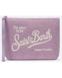 MC2 Saint Barth - Aline Lilac Terry-Effect Pouch - Lyst