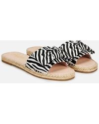 MC2 Saint Barth - Luz Slip On Sandal With Zebra Print - Lyst